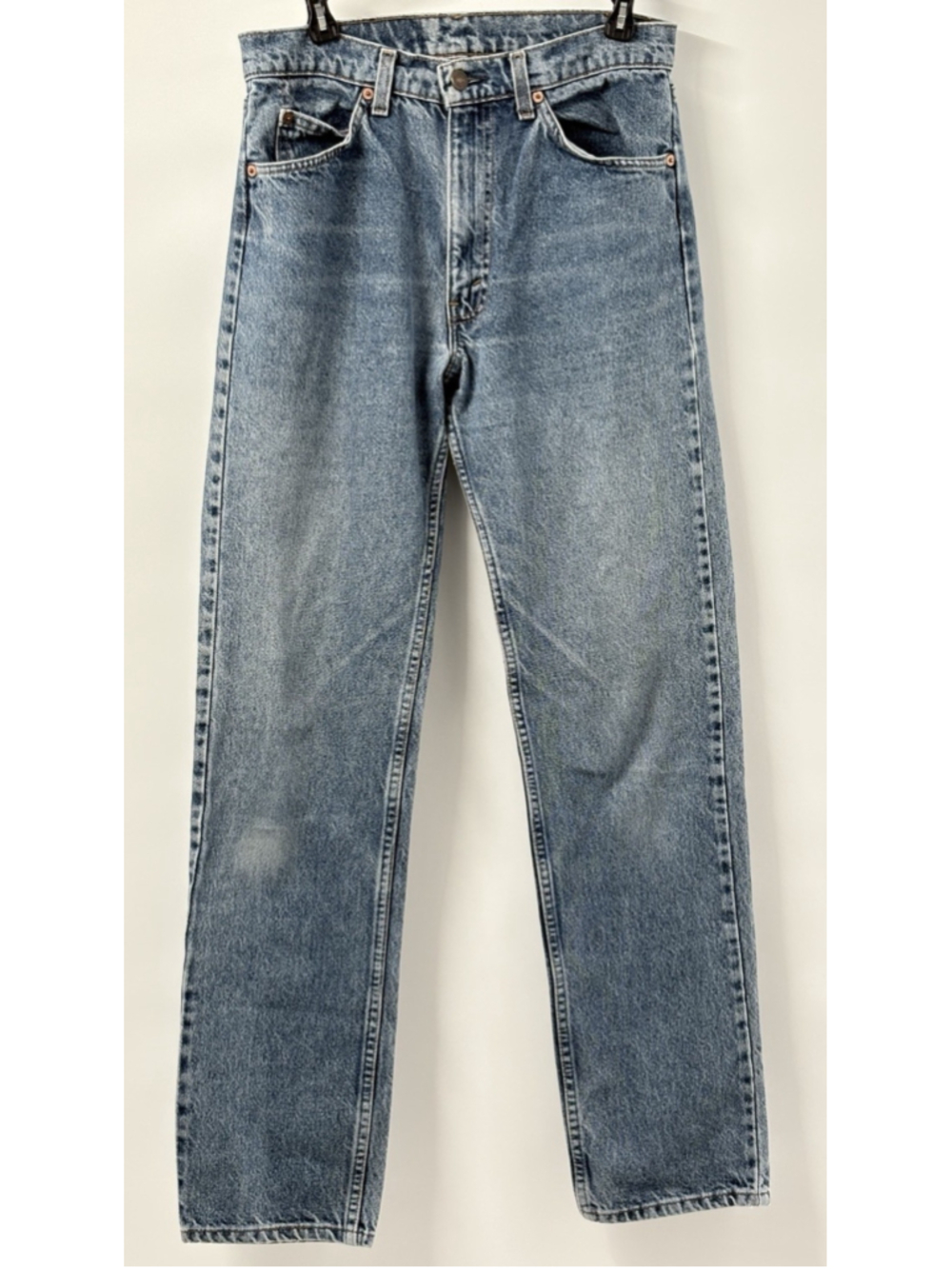 Vintage Levi's 505 Orange Tab Jeans W31 L34 Made in USA Medium Wash Denim 80s